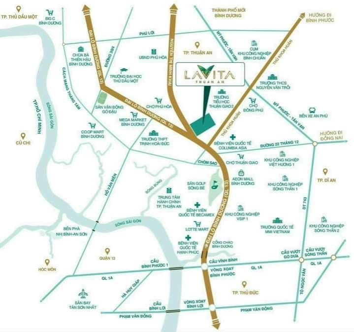 Mua Bán Căn hộ 2PN Lavita Thuận An 74.33m2 A.xx.17 Giá 3,142404642 tỷ VND