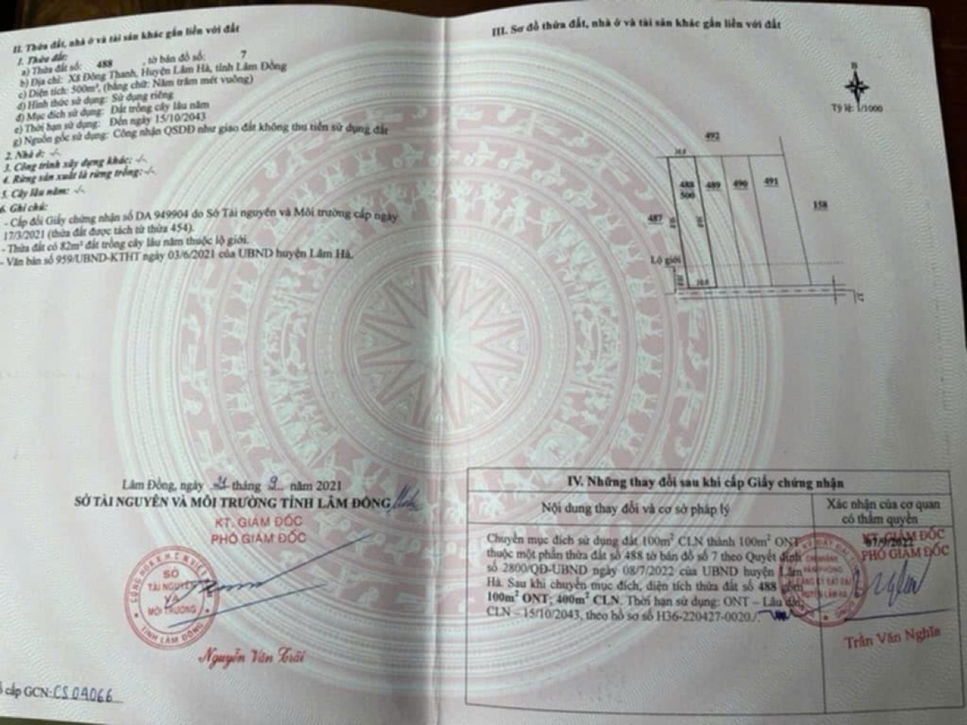 Mua Bán Đất nền Huyện Lâm Hà 500m2 Giá 1,1 tỷ VND