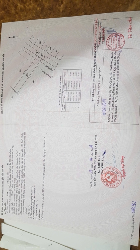 Mua Bán Đất nền Huyện Củ Chi 175m2 Giá 2,49 tỷ VND