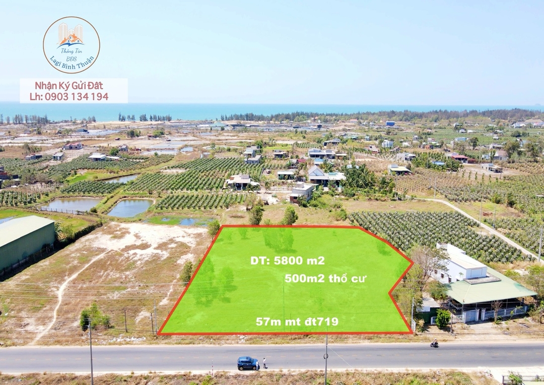 Mua Bán Đất nền Huyện Hàm Thuận Nam 5800m2 Giá 18,5 tỷ VND