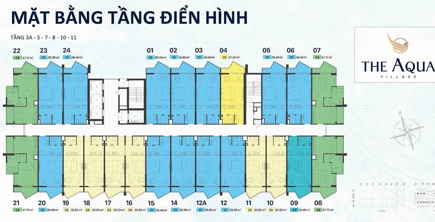 Mặt bằng tầng điển hình The Apus