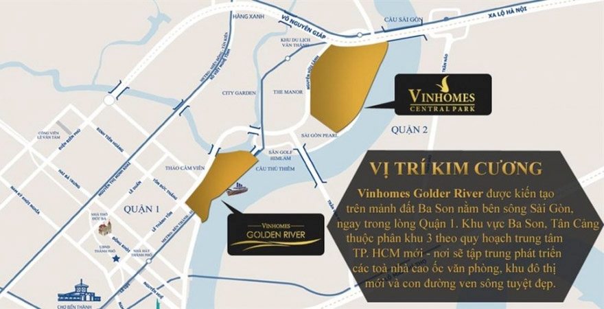 Vị trí dự án Vinhomes Golden River