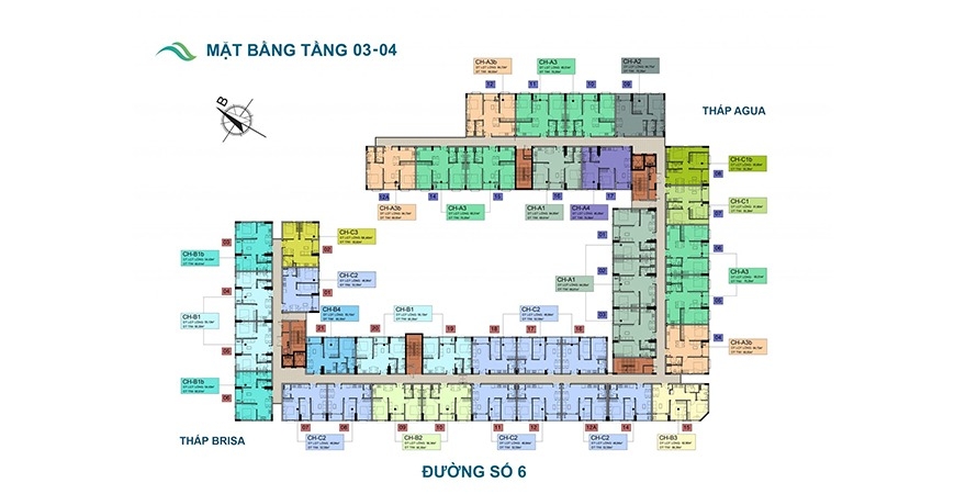 Mặt bằng tầng 3 4