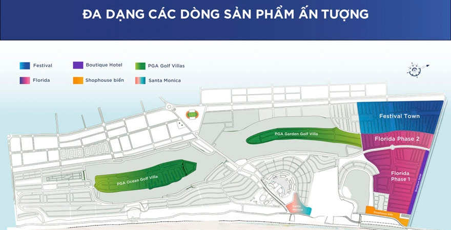Mặt bằng phân khu Nova World Phan Thiết
