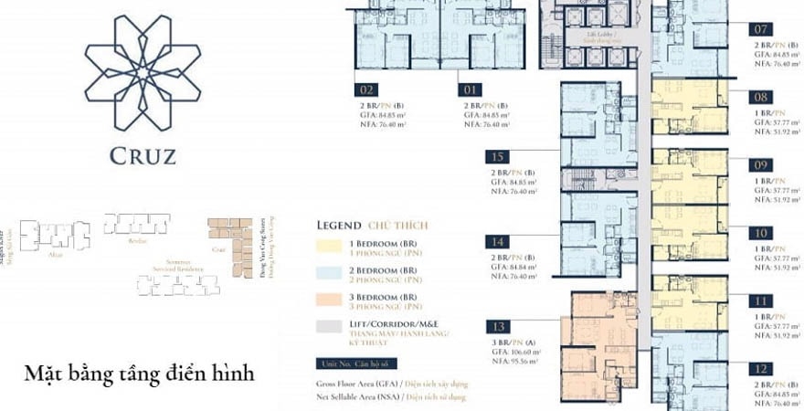 Thiết kế căn hộ Feliz En Vista Toa Cruz