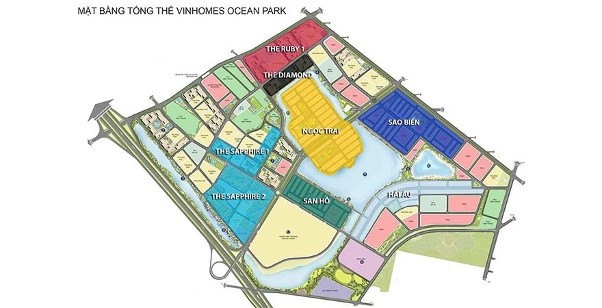 Mặt bằng Vinhomes Ocean Park