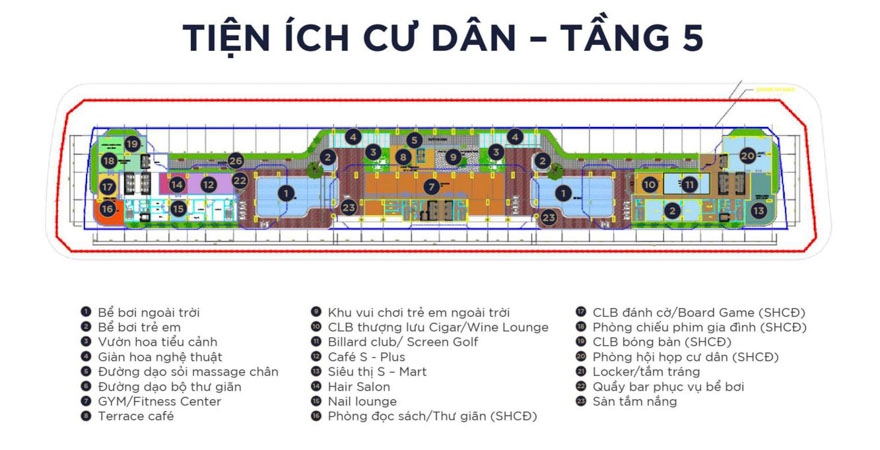 Tiện ích tầng 5 Sunshine Continental