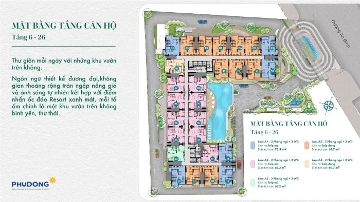 Phú Đông Sky Garden mặt bằng