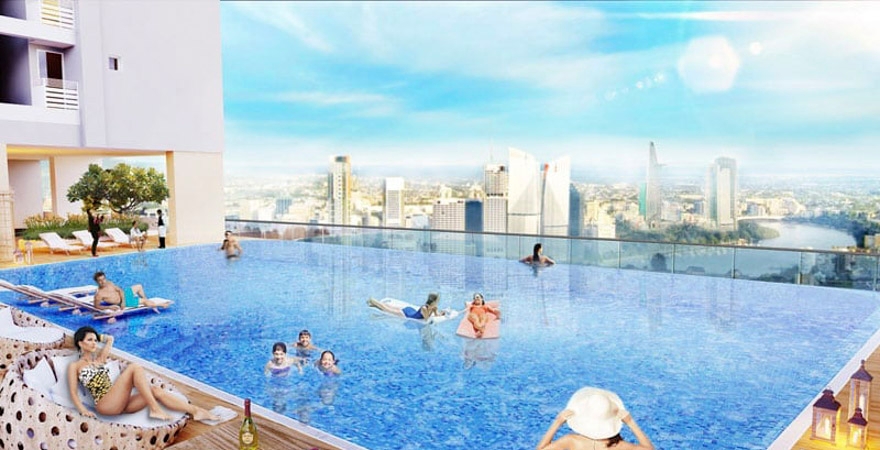 Tiện ích hồ bơi dự án River Gate Quận 4
