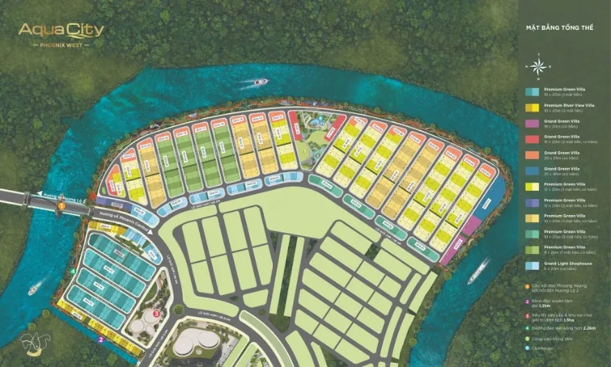 Phoenix West Aqua City Mặt bằng phân khu
