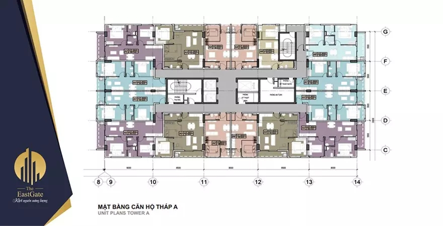 Mặt bằng căn hộ tháp A