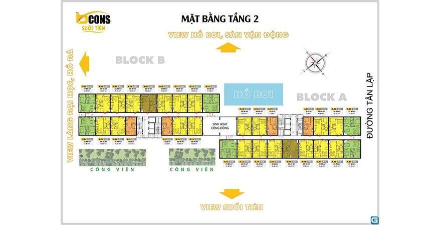 Mặt bằng tầng 2