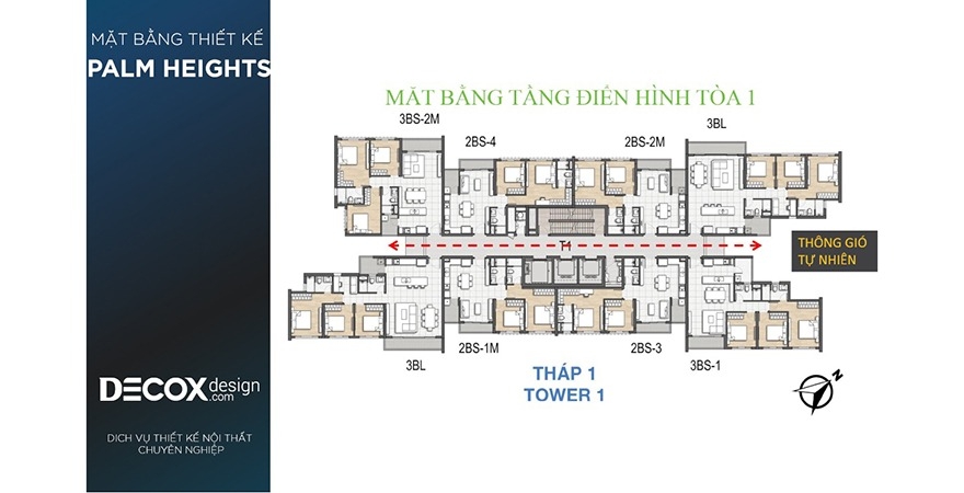Mặt bằng tầng tòa 1