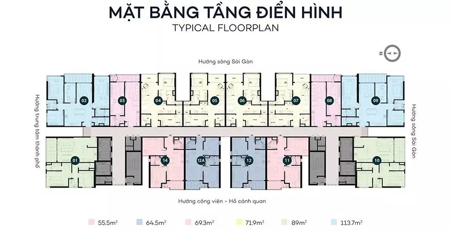 Mặt bằng tầng điển hình