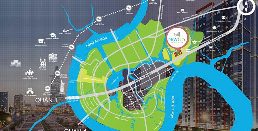 Vị trí dự án New City Thủ Thiêm