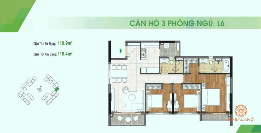 Mẫu mặt bằng căn hộ Sadora Apartment