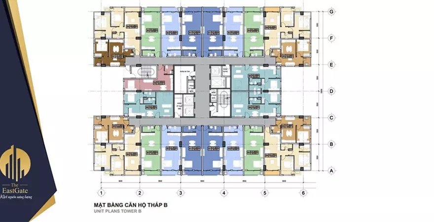 Mặt bằng căn hộ tháp B