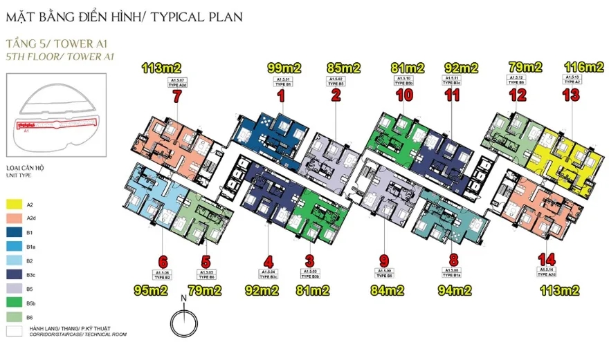 Celadon City mặt bằng căn hộ