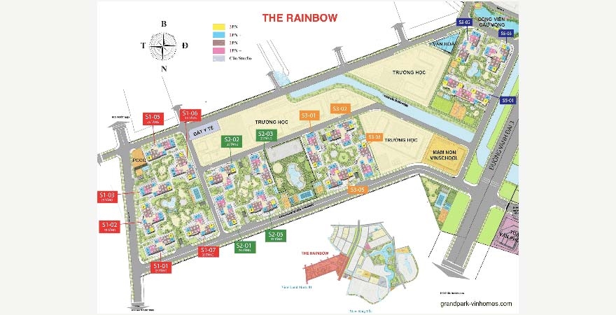 Mặt bằng The Rainbow Vinhomes Grand Park Q9