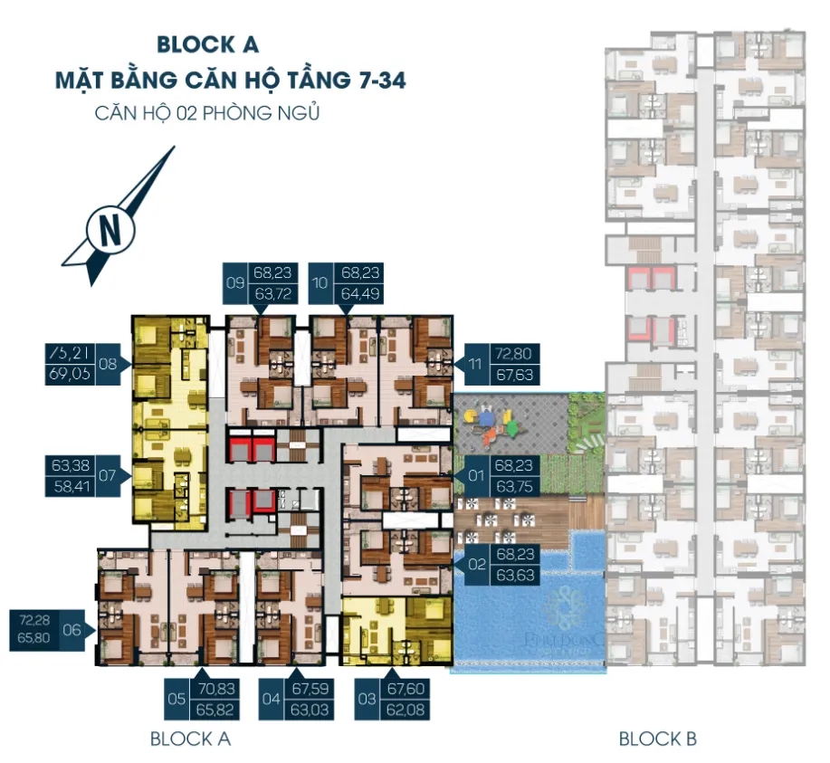 Phú Đông Premier mặt bằng Block A tầng 7- 35