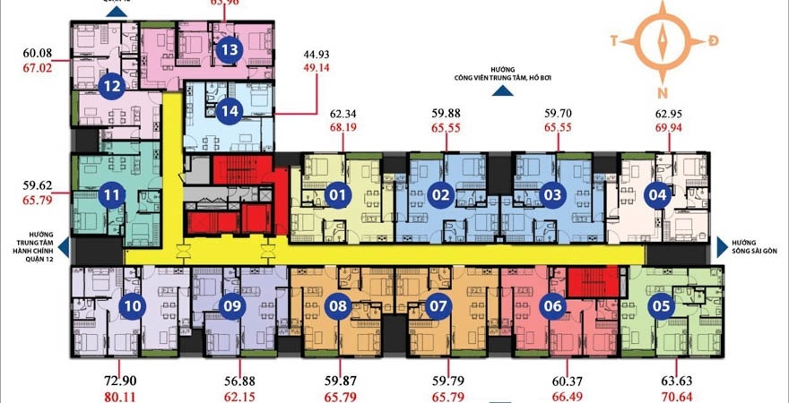 Mặt bằng tầng 4 - 18