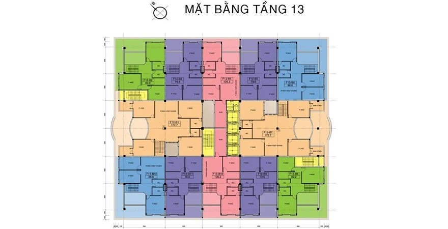 Mặt bằng tầng 13