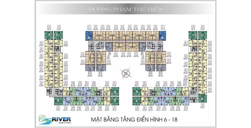 Mặt bằng tầng 6 - 18