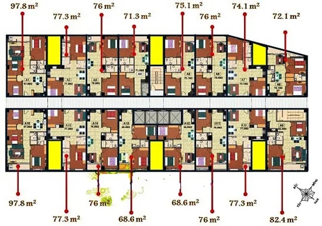 Homyland 2 mặt bằng