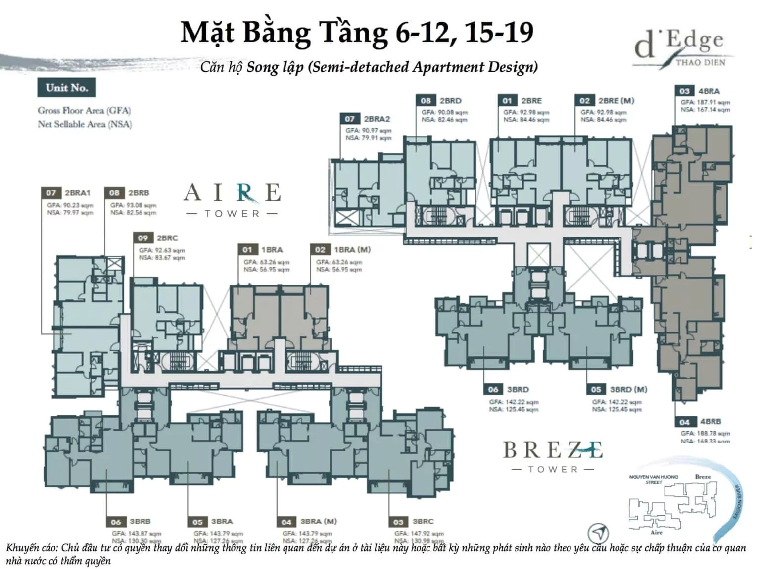 D'edge Thao Dien mặt bằng