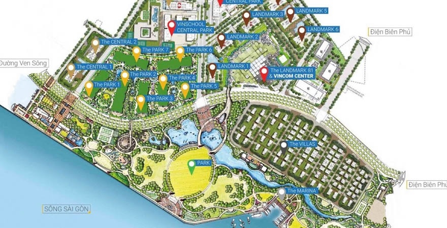 Mặt bằng tổng thể Vinhomes Central Park