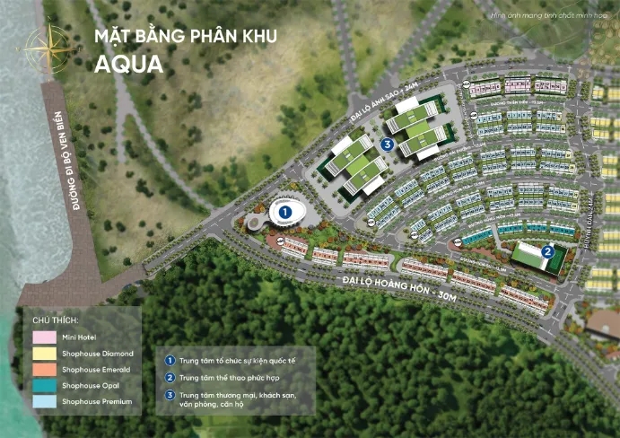 Meyhomes Capital Phú Quốc Mặt bằng phân Khu Aqua