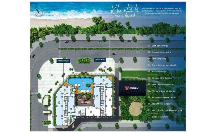 Asiana Luxury Residences mặt bằng tổng quan