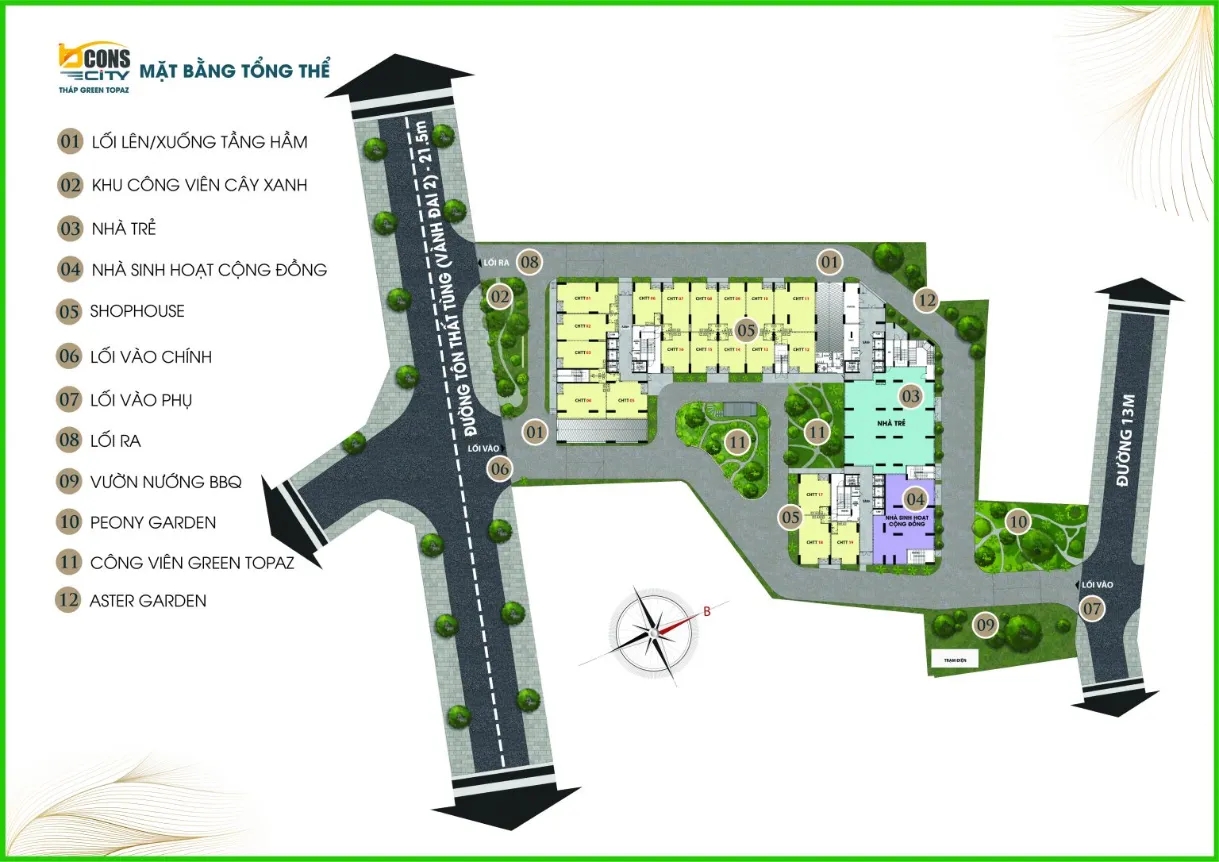 Bcons City mặt bằng