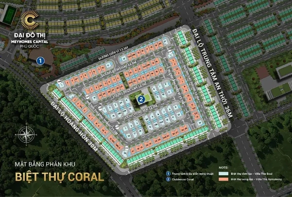 Meyhomes Capital Phú Quốc Mặt bằng Phân Khu Coral