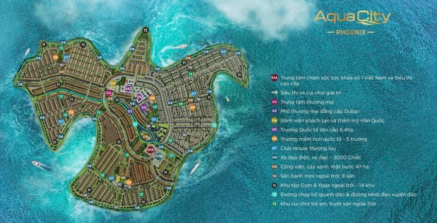 Tiện ích dự án Aqua City Phoenix Central