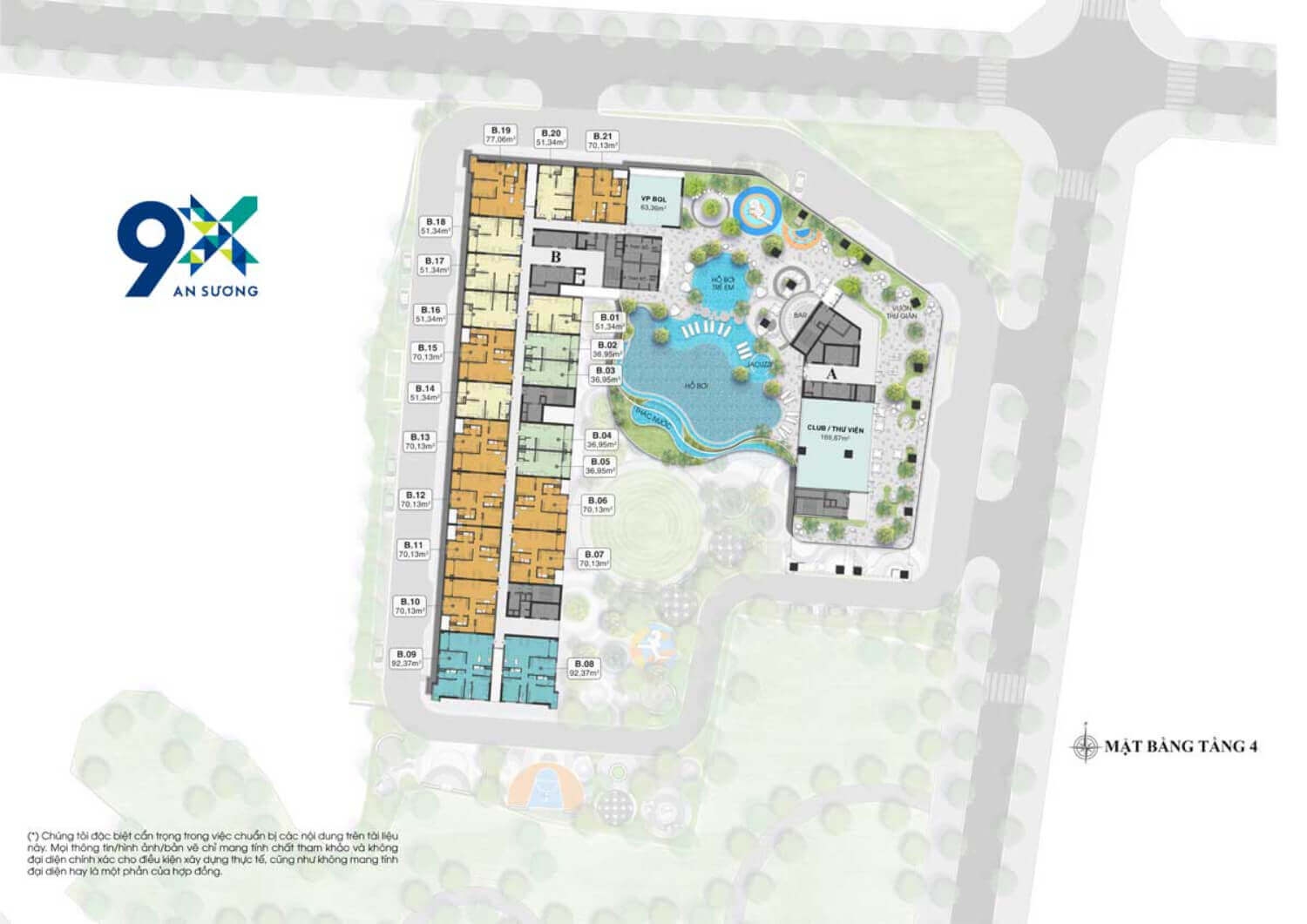 Mat Bang Tang 4 Du An Can Ho 9X An Suong Hoc Mon