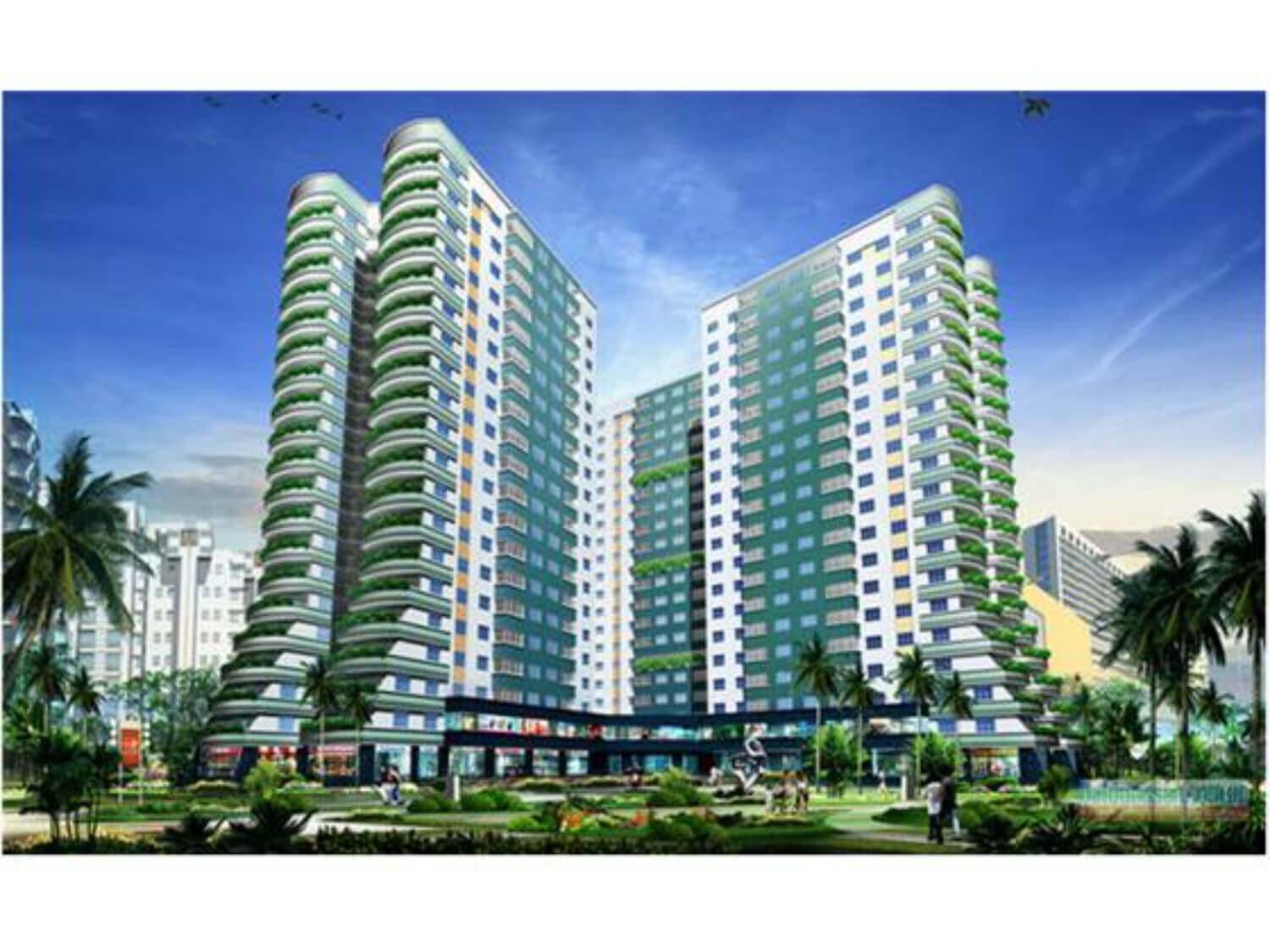 Cao ốc Xanh phối cảnh