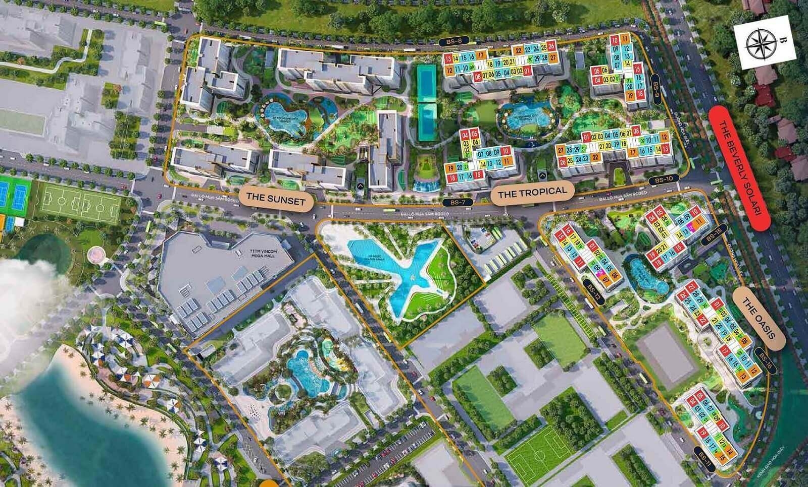 Mặt Bằng Tổng Thể The Beverly Solari