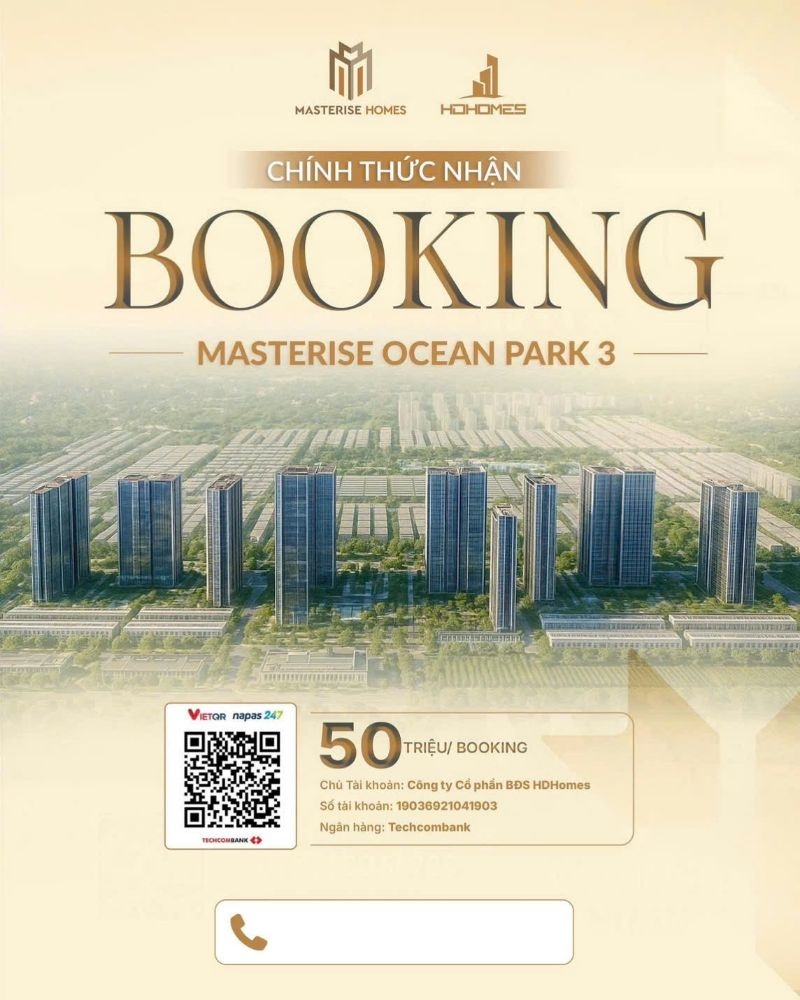 Mua Bán Căn hộ 2PN Xã Nghĩa Trụ 53.3m2 Ocean park Giá 5 tỷ VND