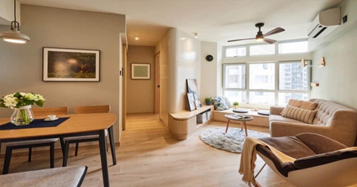 Căn hộ 43m² có kiểu dáng lắt léo được thiết kế cực khéo, tận dụng không thừa mét vuông nào