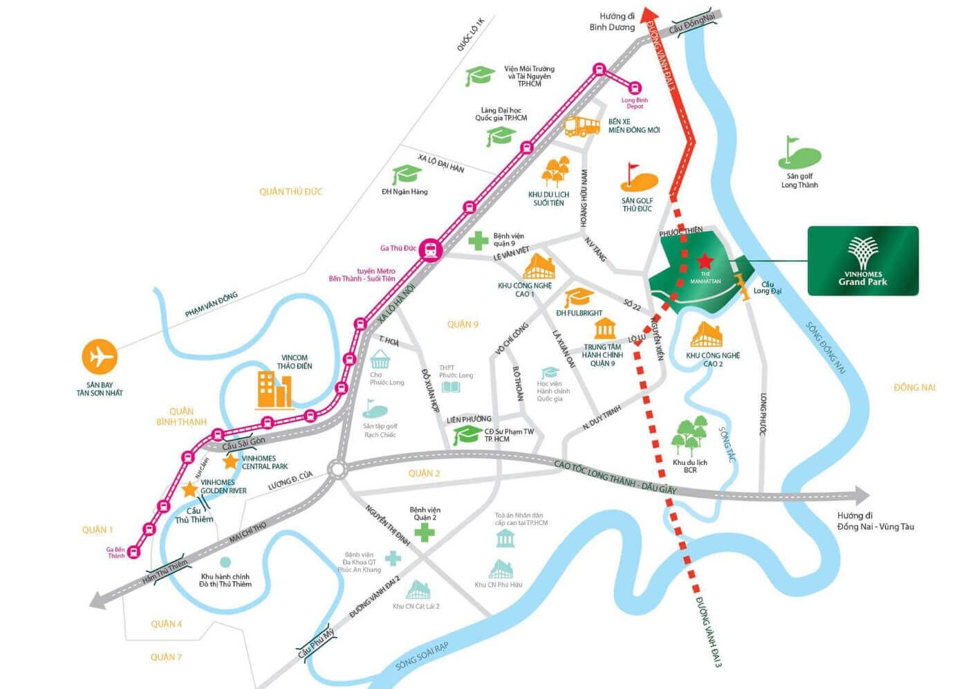 Vị trí Vinhomes Grand Park - The Beverly Solari Vị trí Vinhomes Grand Park - The Beverly Solari