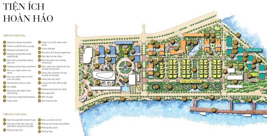 Hệ thống tiện ích nội khu dự án Masterise Marina One Quận1 Hệ thống tiện ích nội khu dự án Masterise Marina One Quận1