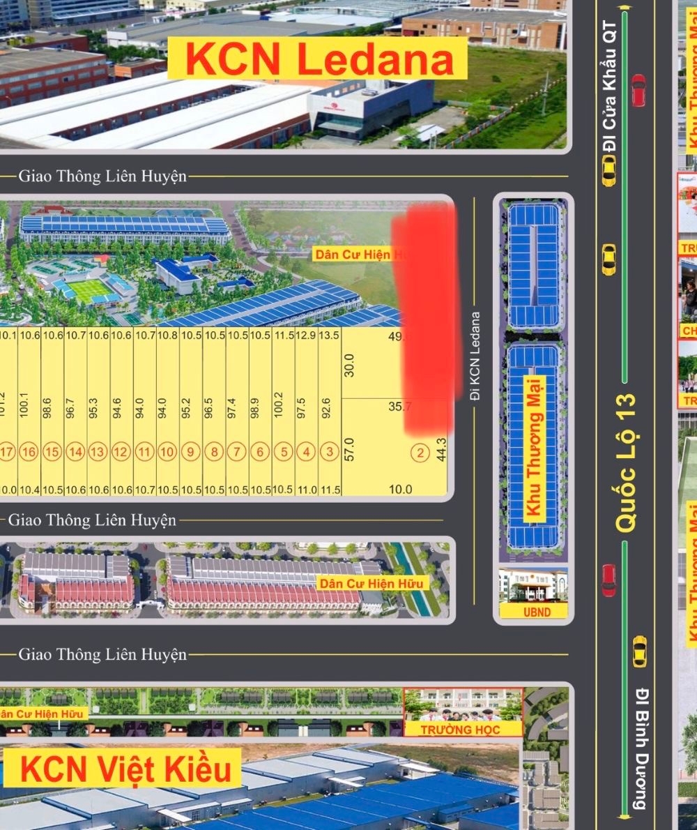 Mua Bán Đất nền Đường Đồng Tâm - Tà Thiết 102m2 Giá 450 triệu VND